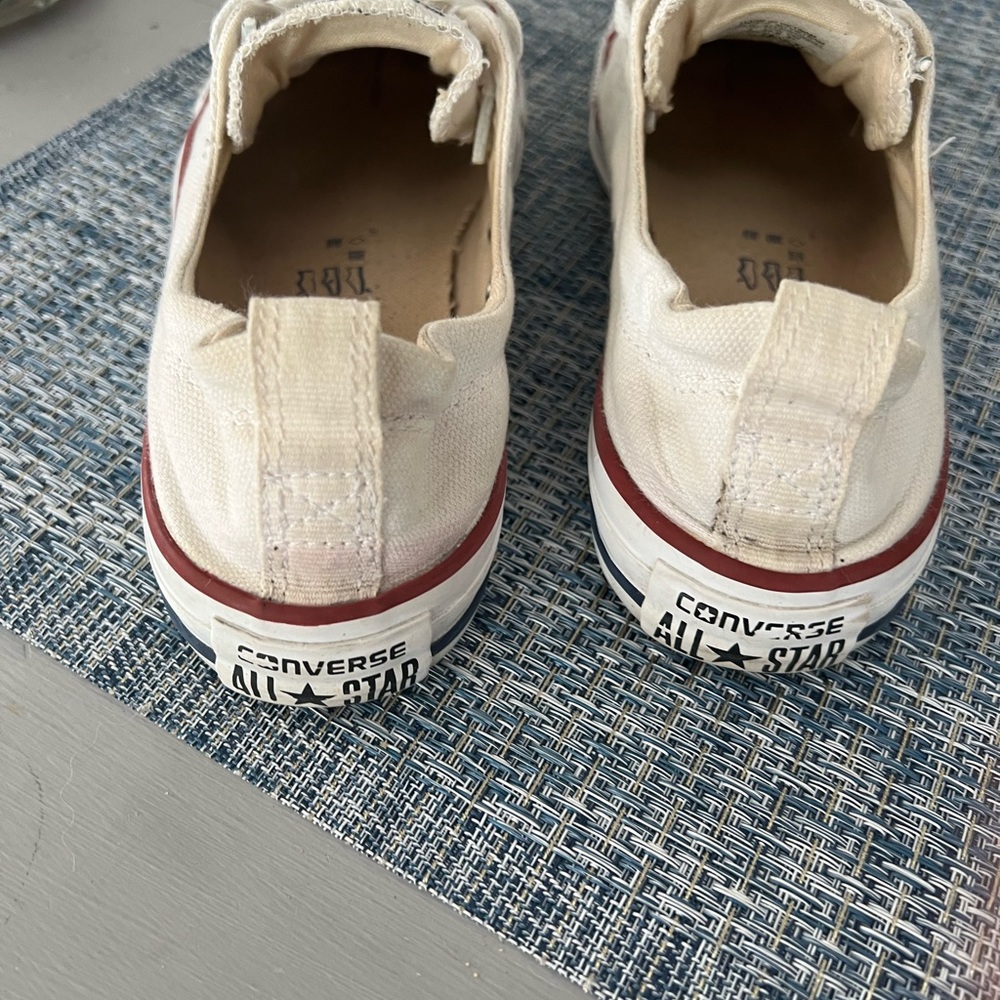 FIRM PRICE Converse white slip on sneakers size 7 - Picture 3 of 8